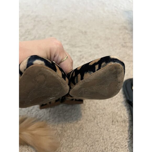 Anthropologie Abstract Velvet Colorful Spotted Flats Womens Size 6 - Picture 12 of 13